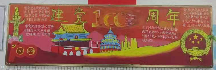 經(jīng)貿(mào)系開展黨史知識宣傳之“黑板報評比”活動